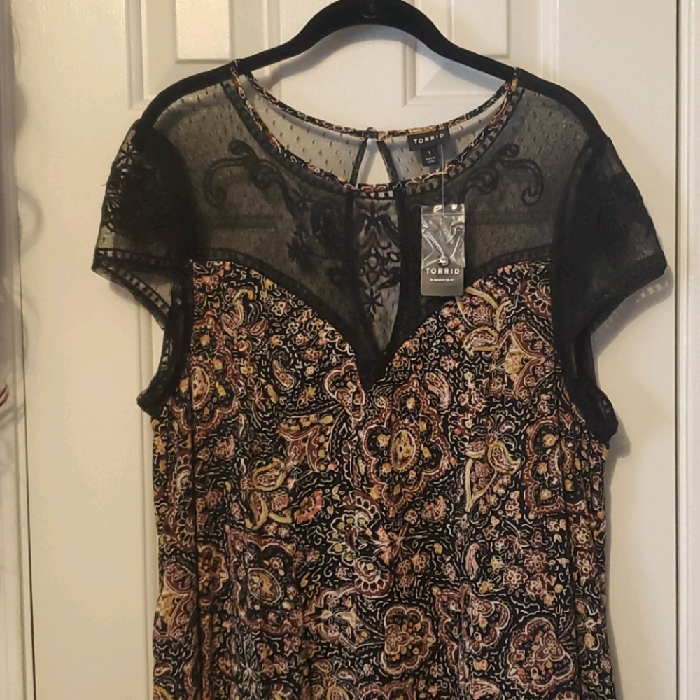 Lace top Torrid Swing Dress